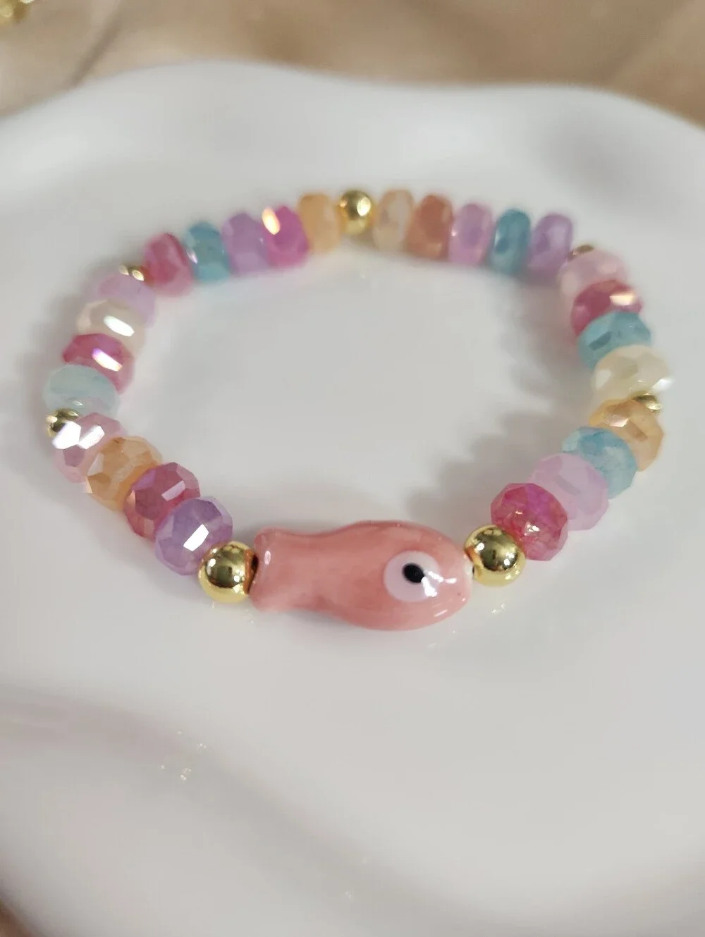Iced Candy Fish Charm Bracelet